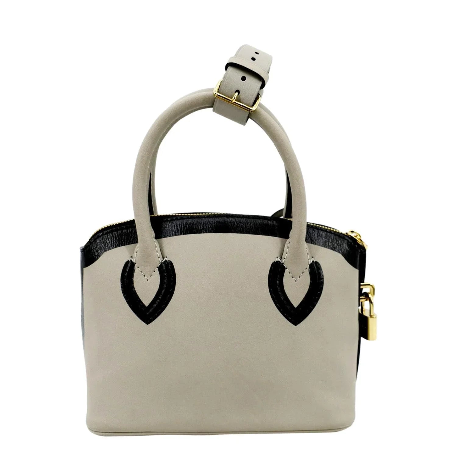 Pre-owned LOUIS VUITTON Lockit Cuir Obsession Leather Satchel Bag Grey