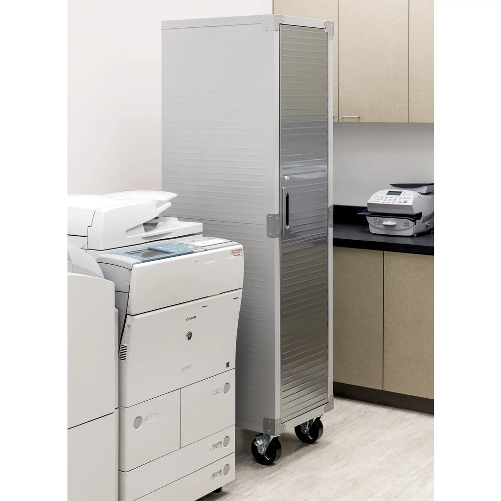Seville Classics UltraHD Locker Storage Cabinet, 18" W x 24" D x 72" H, Granite Gray