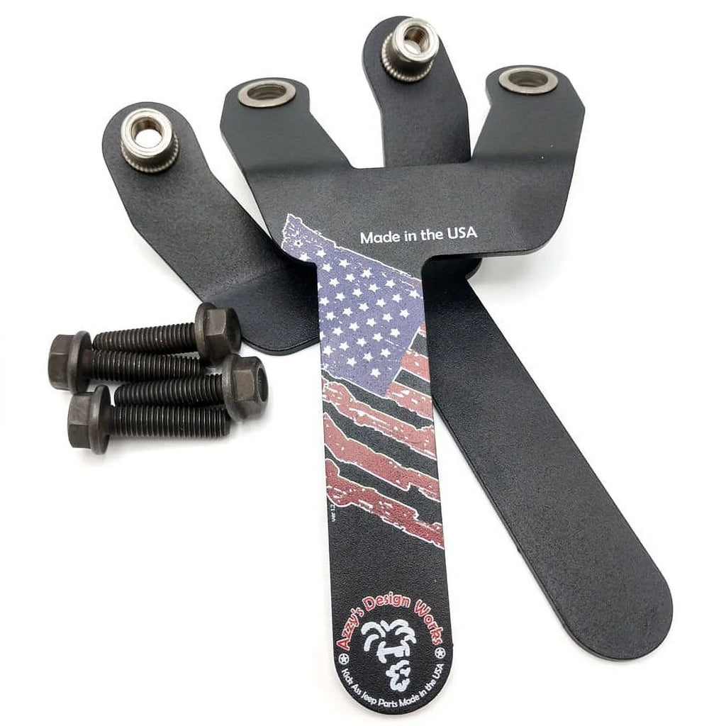 Deluxe Upper Rear Shock Mount Flag Nut Kit, fits Jeep Cherokee XJ, Made in the USA