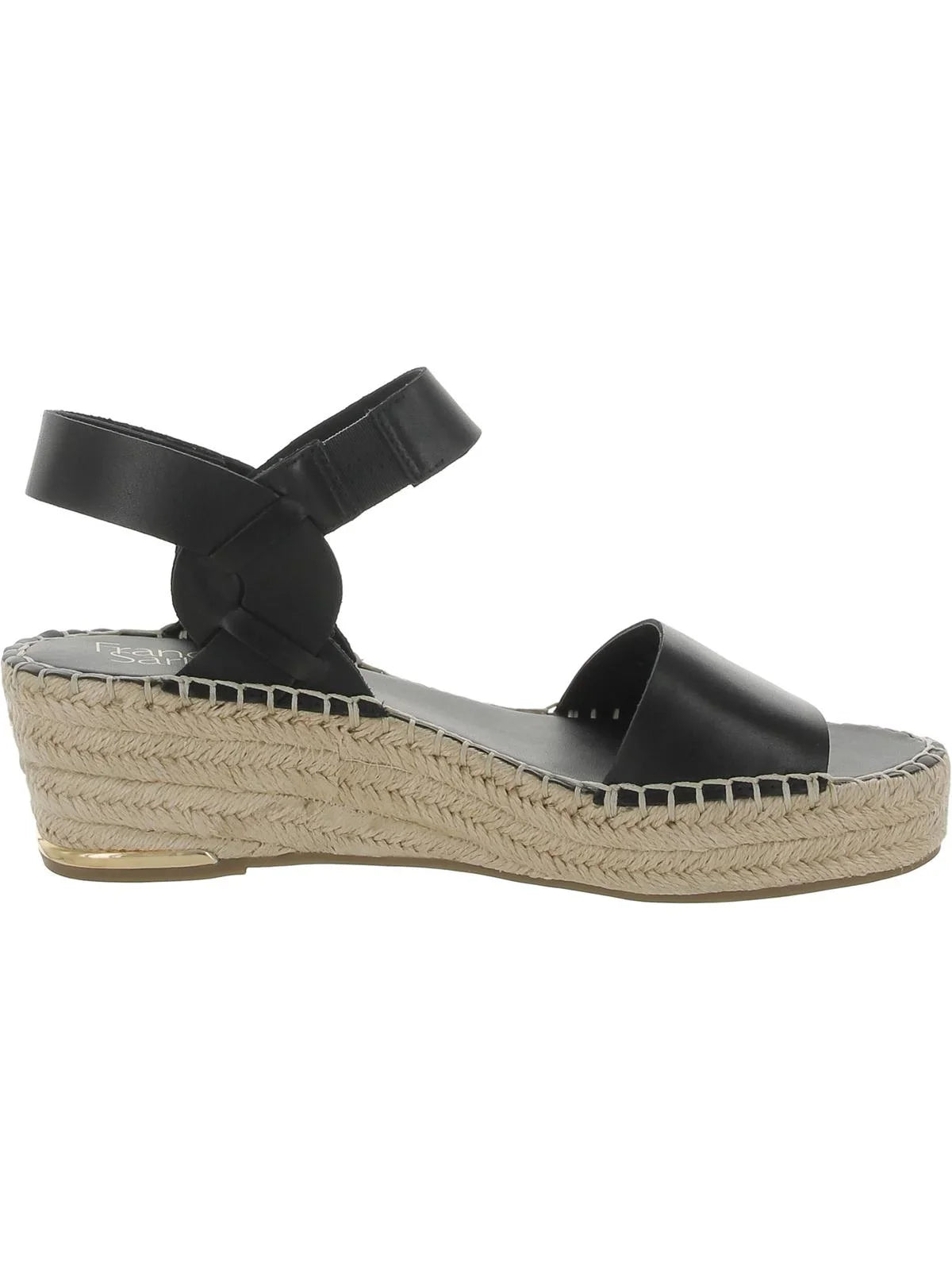 Franco Sarto Womens Patra Leather Woven Espadrilles