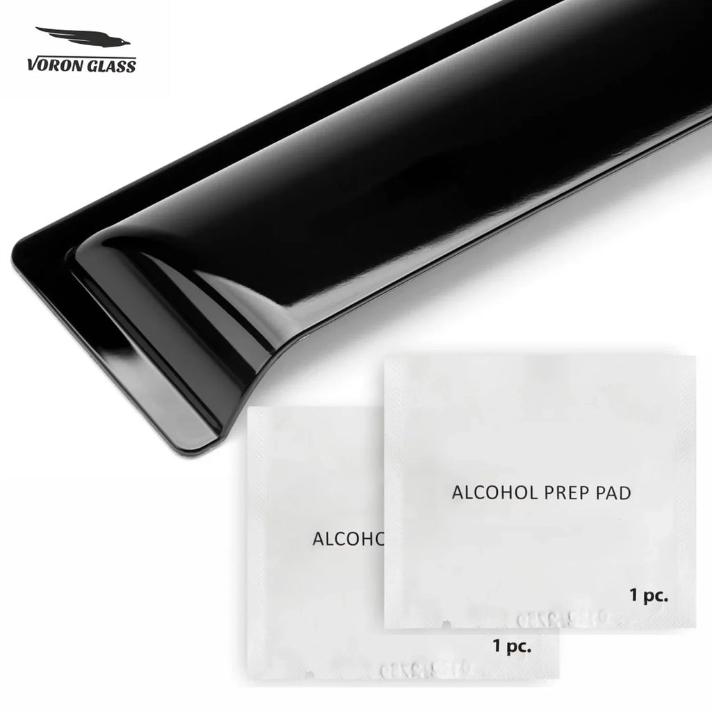 Voron Glass Tape-on Extra Resilient Rain Guards for Subaru XV Crosstrek 2018-2024, Window Deflectors, Vent Window Visors, 6 Pieces - 100489