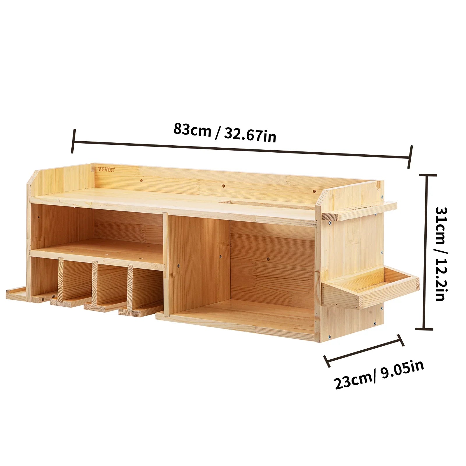 BENTISM Power Tool Organizer Drill Wall Tool Holder 4 Slots 3-shelf Wall Mounted