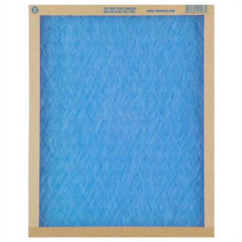True Blue 114251 14" x 25" x 1" Flat Panel Spun Fiberglass Disposable Furnace Air Filter MERV 2 - Quantity of 12