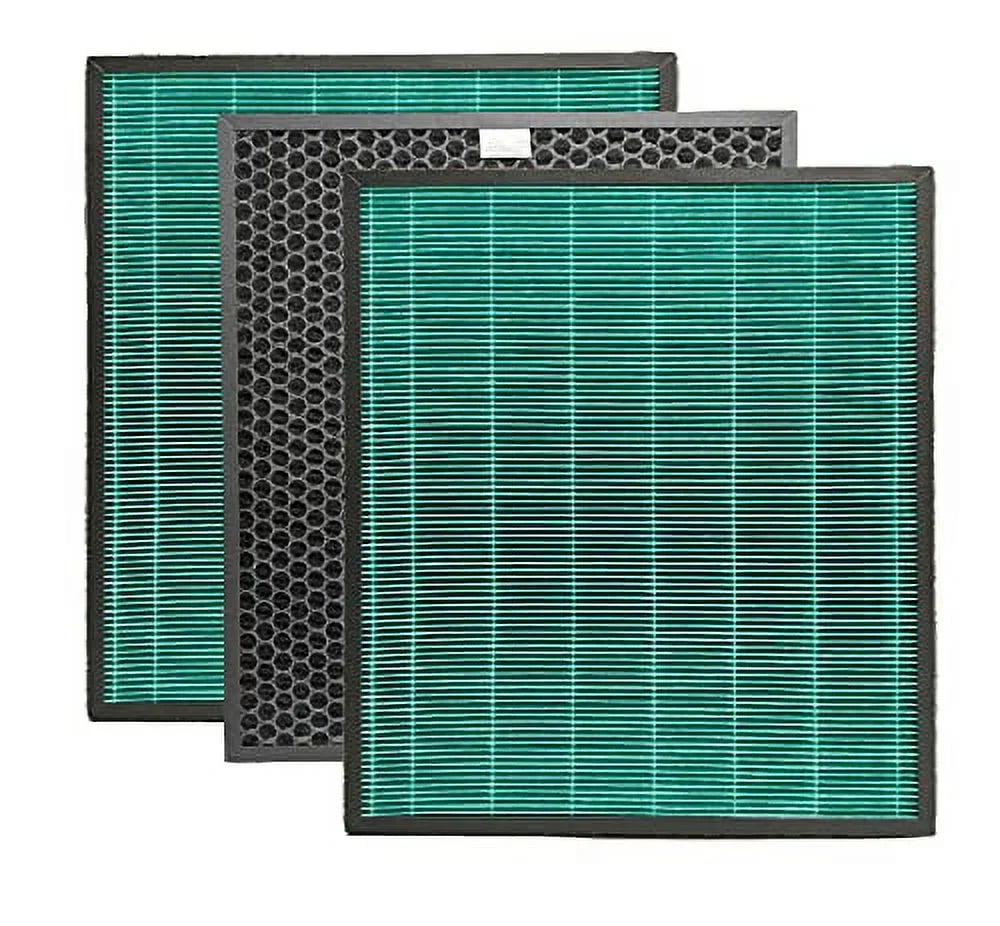 Nispira Max 2 Green True HEPA Active Carbon Filter Replacement For Airmega 250/250S Air Purifier | Fitting with Coway AP-1720-FP | 3 Pack