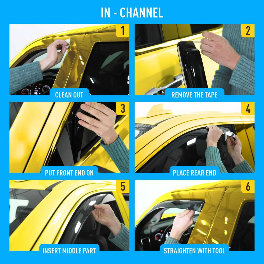 AEROGUYS In-Channel Window Deflectors Extra Strong Window Visors Rain Guards Fit for Honda HR-V 2016-2022, Sun Visors, Wind Vent Visors, Car Accessories - 4 pcs. AG0157