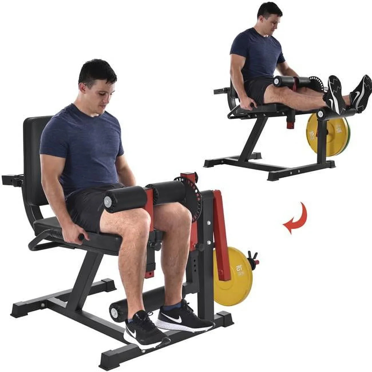 Direct Wicker Leg Extension and Curl Machine/Leg Exercise Equipment-Adjustable,For Home Gym