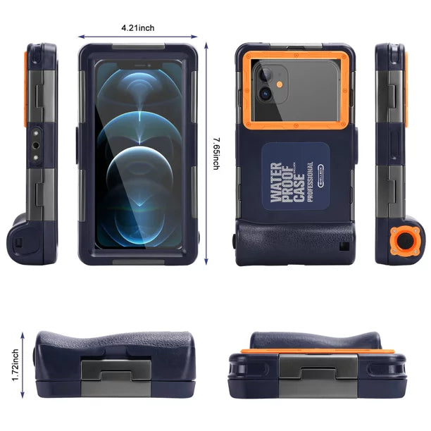UrbanX Professional [15m/50ft] Swimming Diving Surfing Snorkeling Photo Video Waterproof Protective Case Underwater Housing for Infinix Hot 9 And all Phones Up to 6.9 Inch LCD with Lanyard