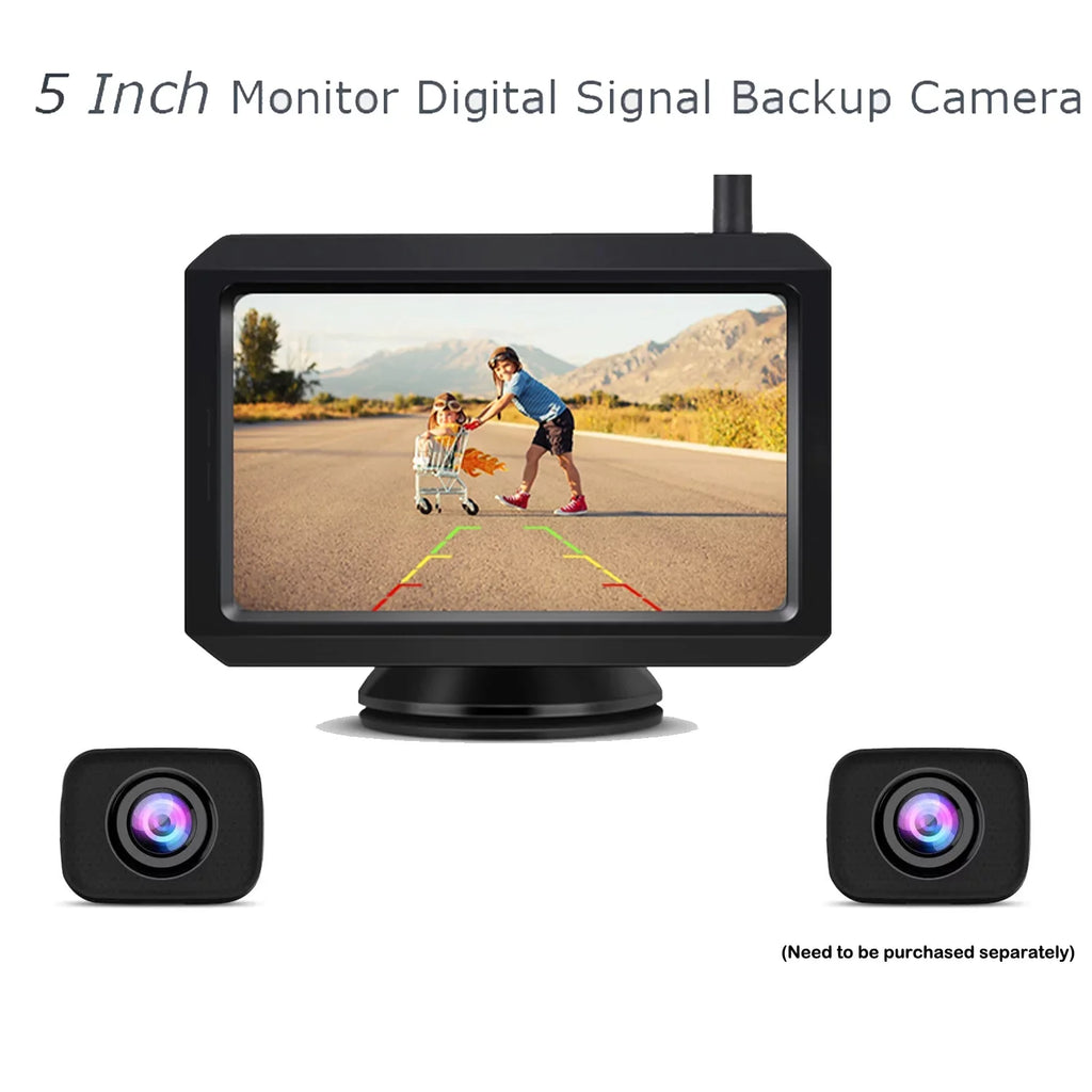 Wireless Digital BackUp Camera Kit, Dual Camera Channels Trailer Reverse Cameras, Waterproof Rear View Camera for Truck, RV, Car, Camper,Trailer