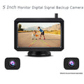 Wireless Digital BackUp Camera Kit, Dual Camera Channels Trailer Reverse Cameras, Waterproof Rear View Camera for Truck, RV, Car, Camper,Trailer