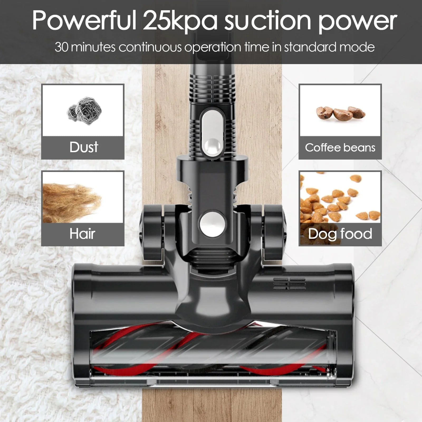 MOOSOO Cordless Vacuum 4-in-1 Lightweight Stick Vacuum Cleaner