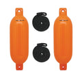 Extreme Max 3006.7581 Craft Inflatable Fender Value 2-Pack - 4.5" x 16", Neon Orange