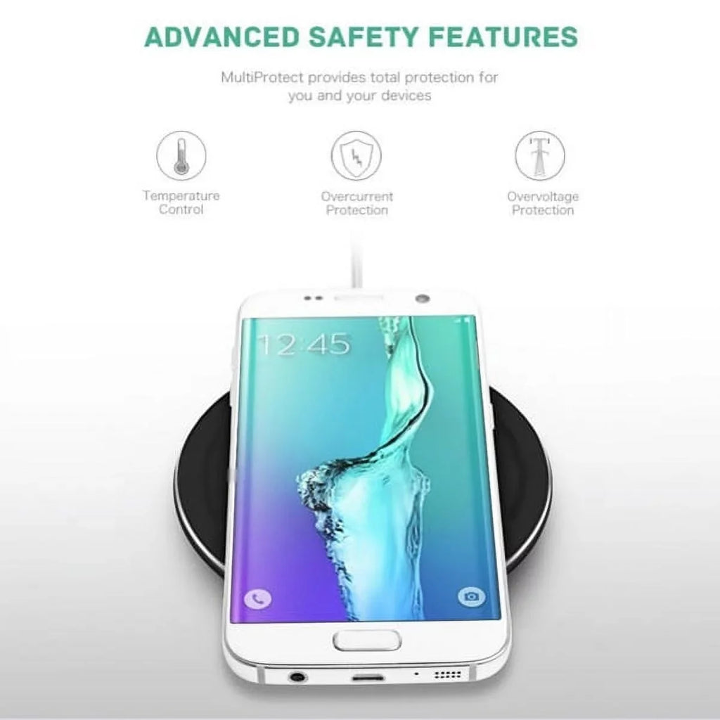 10W Fast Charging Ultra Slim Wireless Charger Pad w 18W Compact Adaptive Fast USB Home Wall AC Charger K3K for Nokia Lumia 1020 - Razer Phone 2 - Samsung Galaxy S9+ S9, S8+ S8 S7 S6 Edge+ Edge