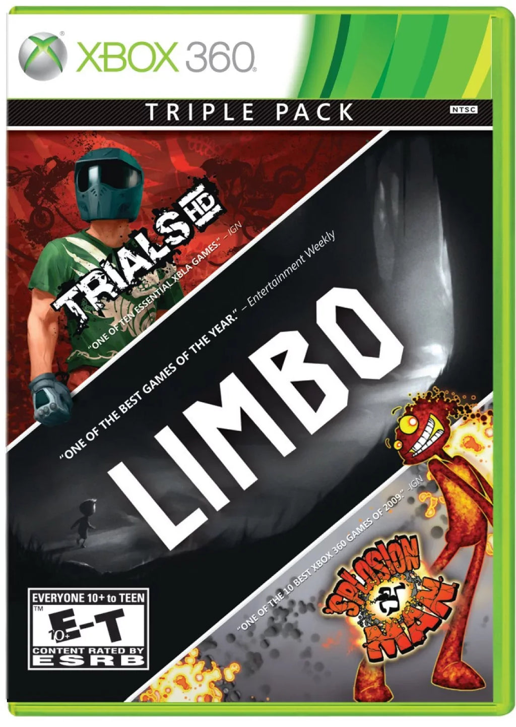 3-Pack Bundle: Limbo, Trials HD, and 'Splosion Man' for Xbox 360