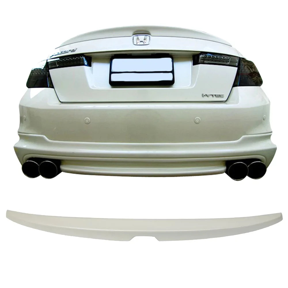 Ikon Motorsports Fitting with 08-12 Accord OE Factory Trunk Spoiler Painted #NH603P White Diamond Pearl