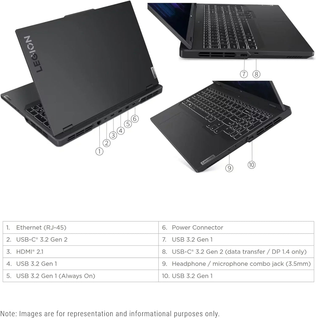 Lenovo Legion Pro 5i Gaming Laptop, 13th Gen Intel Core i7-13700HX, 16 GB DDR5 Ram, 512 GB PCIe SSD, 16" WQXGA(2560x1600), Nvidia Geforce RTX 4060, Windows 11 Home