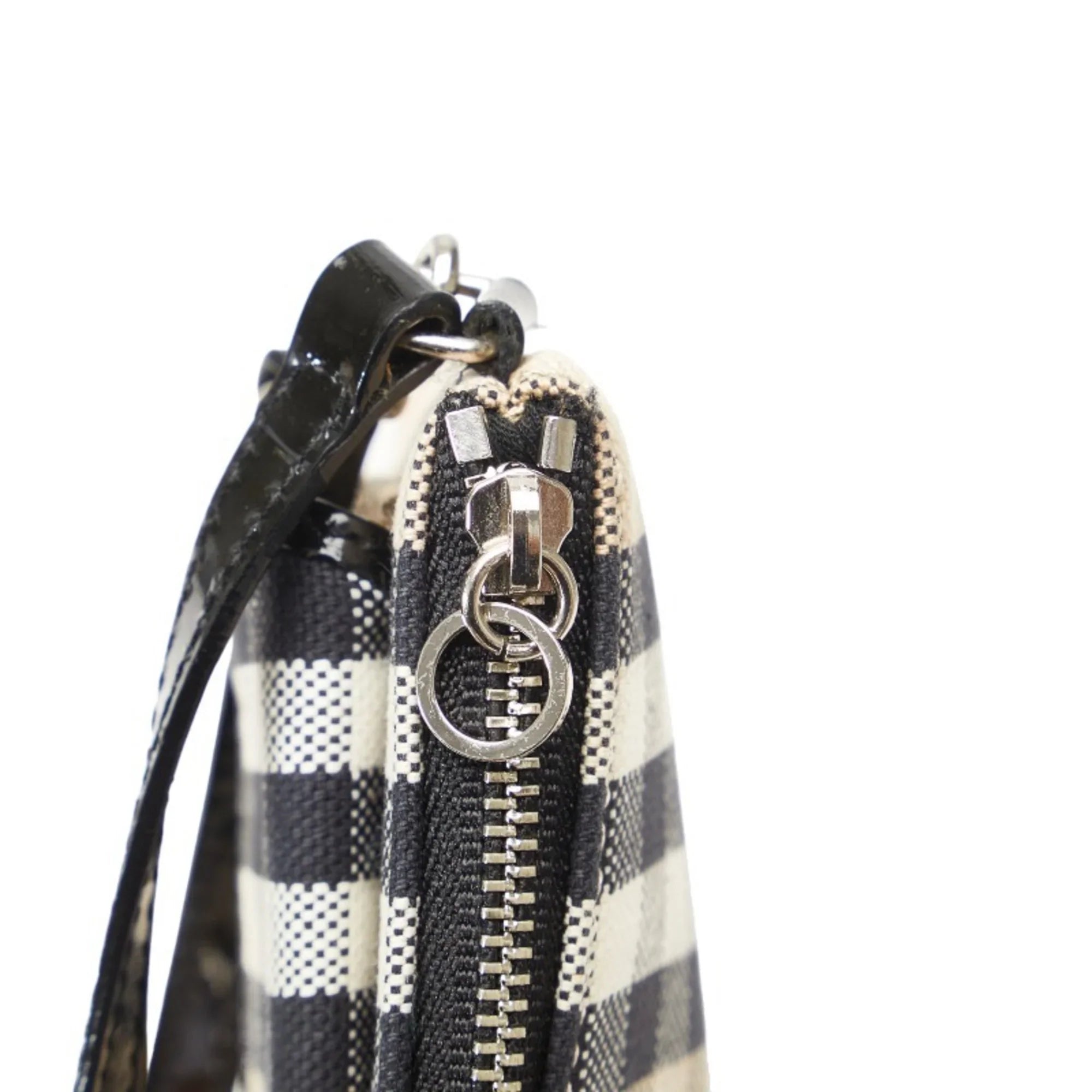 Pre-Owned Burberry Nova Check Embossed Clear Bag Handbag Tote Beige Black Vinyl Leather Canvas Ladies BURBERRY (Good)