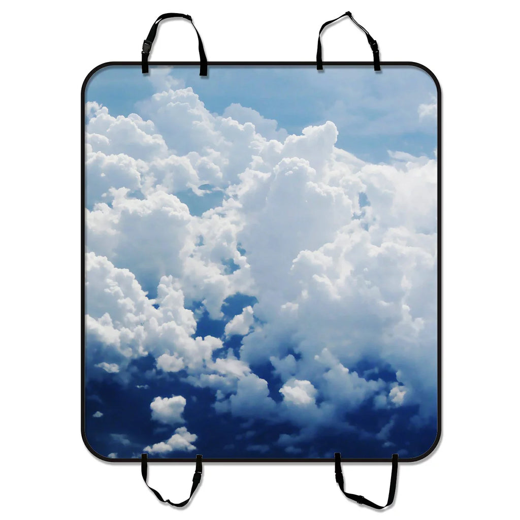 GCKG White Cloud Pet Car Seat Wrap Dog Car Seat Mat Hammock Cargo Mat Trunk Mat For Cars Trucks and SUV 54x60 inches