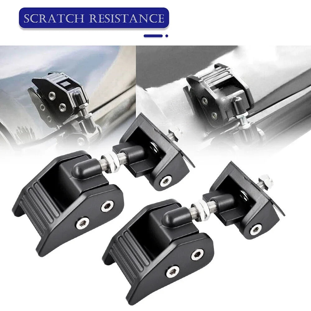 Onemayship 2 Pack Front Hood Latch Lock Catch for Jeep Wrangler JK 07-18 US Secure Vehicle Protection-Black