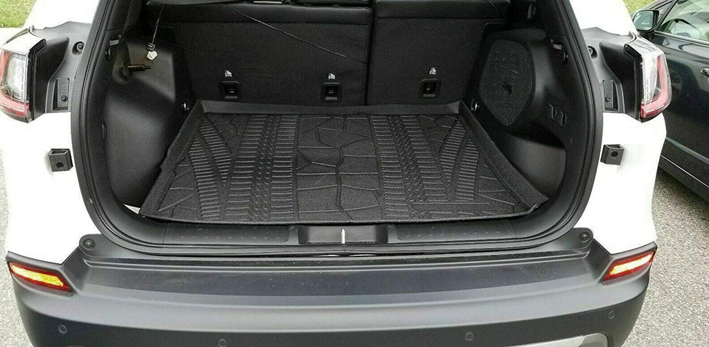 EACCESSORIES EA Cargo Liner – Trunk Mat for Jeep Cherokee 2014-2023 – Strong Trunk Mats for Cars with Raised Lip – Non-Slip Car Trunk Mat Rubber – Easy to Install – Laser Pre-Cut Design