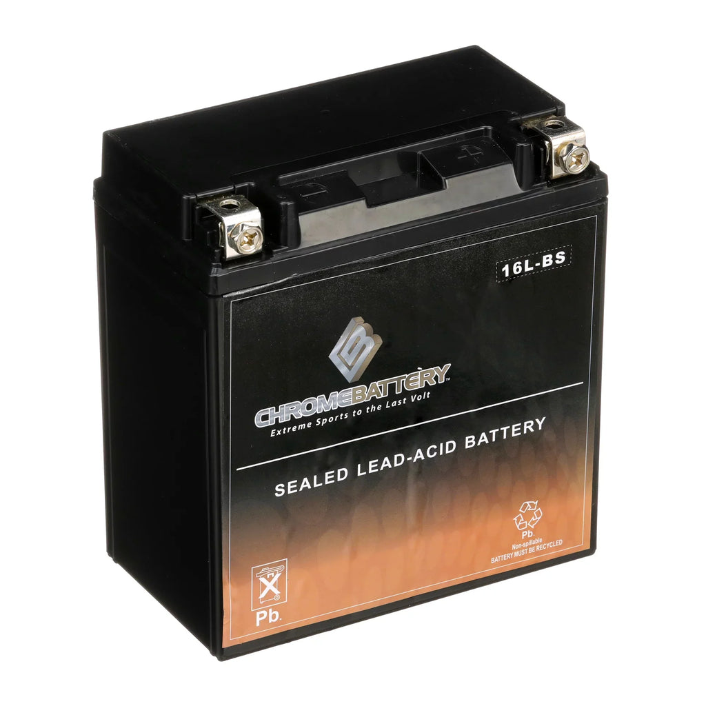 Chrome Battery Ytx16l-bs (16l-bs 12 Volts,14 Ah, 230 Cca) Jet Ski Battery for Kawasaki Js650 Sx 87-'95