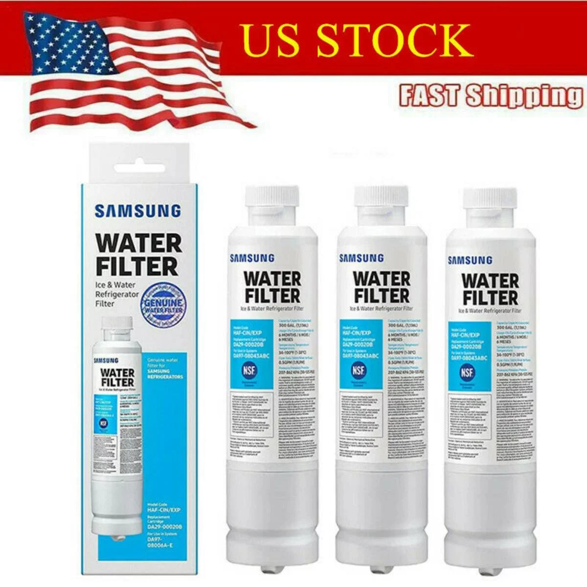 DA29-00020B Refrigerator Water Filter Fitting with HAF-CIN/EXP