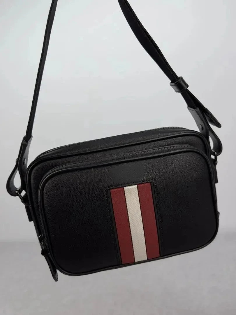 Luxury B Style Shoulder Bag Men's Casual Business Commuter Shoulder Bag Crossbody Bag Genuine Leather High Grade Chest Bag