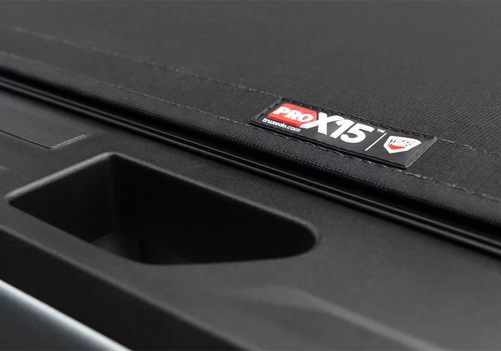 TruXedo Pro X15 Soft Roll Up Truck Bed Tonneau Protection | 1472601 | Suitable with 2019 - 2023 Chevy/GMC Silverado/Sierra, works w/ MultiPro/Flex tailgate 6' 7" Bed (79.4")
