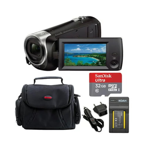 Sony HD Handycam Camcorder (Black) with 32GB microSD Card and Accessory Bundle