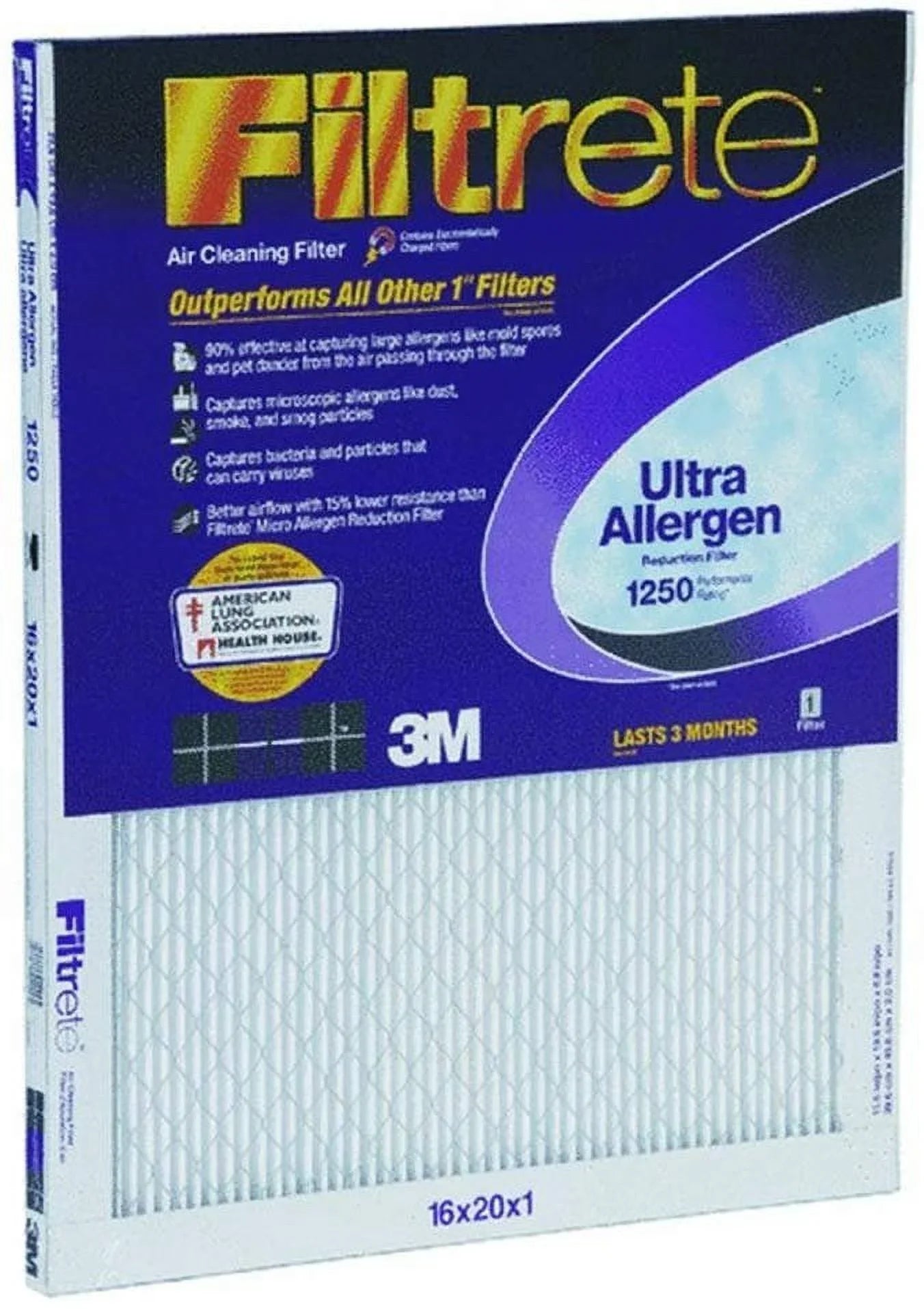 3M 2023DC-6 14" X 24" Filtrete Ultra Allergen Reduction Filters 6 Pack