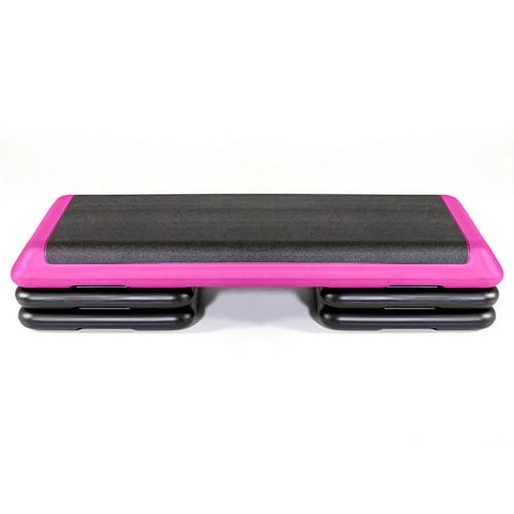 The Step Health Club Size Platform with four (4) Original Risers - Pink