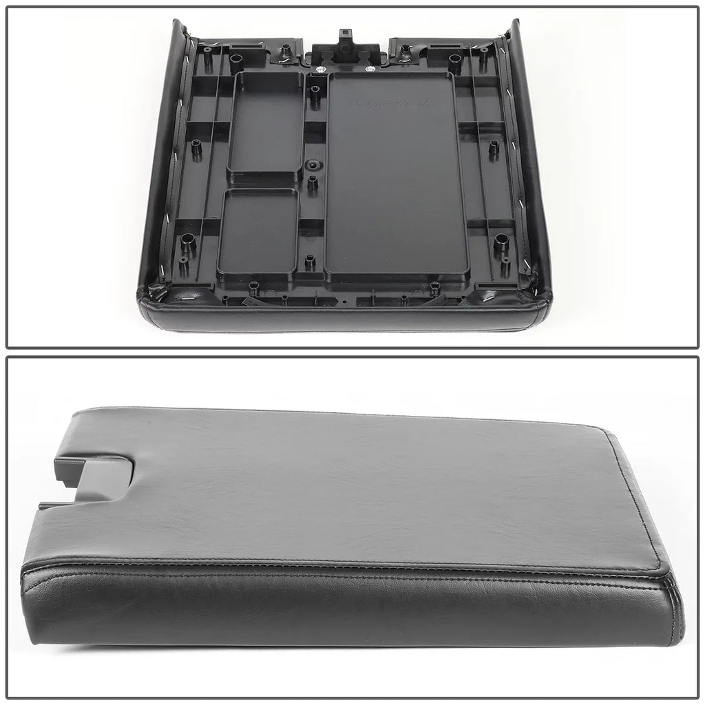 DNA Motoring GECS-003-BK For 2007 to 2014 Chevy Silverado Tahoe GMC Sierra 1500 2500 3500 Yukon XL Cadillac Escalade Center Console Arm Rest Top Lid Kit Black