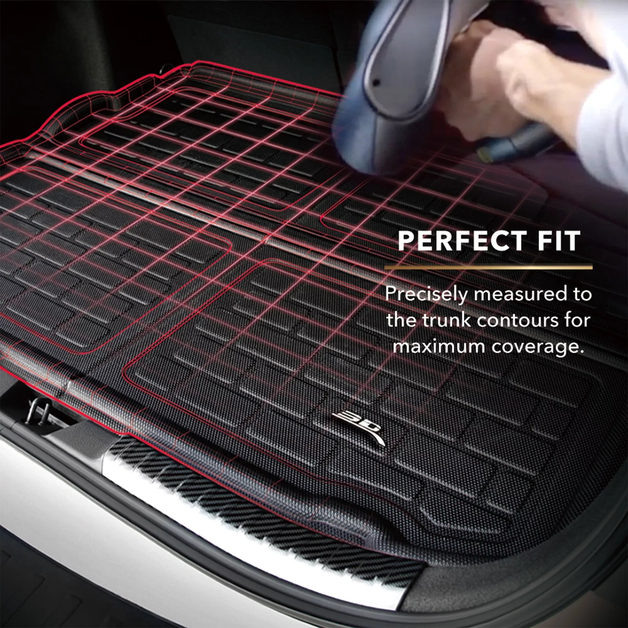3D MAXpider KAGU Cargo Liner (BLACK) Suitable with AUDI Q7 (4M)/SQ7 (4M) 2017-2024 - Cargo Liner