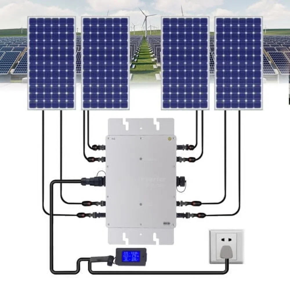 WVC-1200W MPPT Solar Micro Inverter Tie Grid Pure Sine Wave Inverter DC-AC
