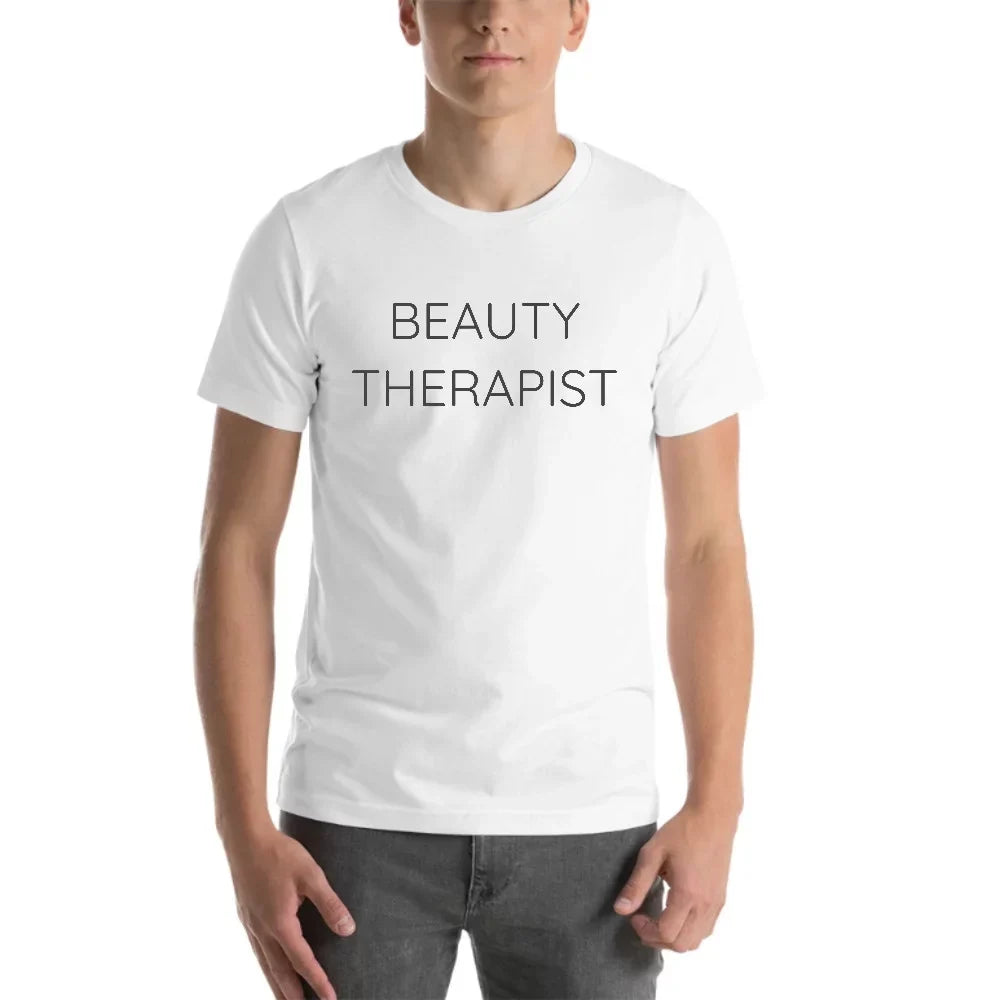 M Beauty Therapist T Shirt Short Sleeve Cotton T-Shirt By Undefined Gifts