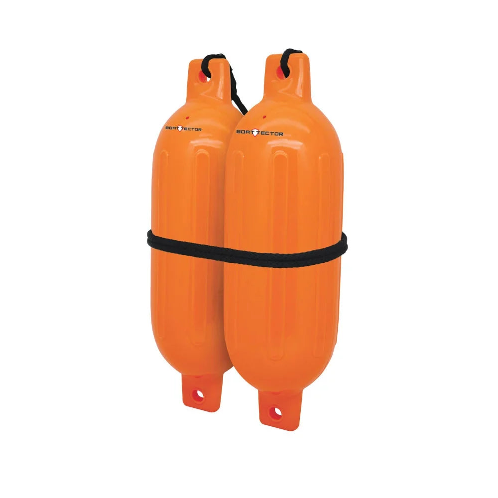 Extreme Max 3006.7581 Craft Inflatable Fender Value 2-Pack - 4.5" x 16", Neon Orange
