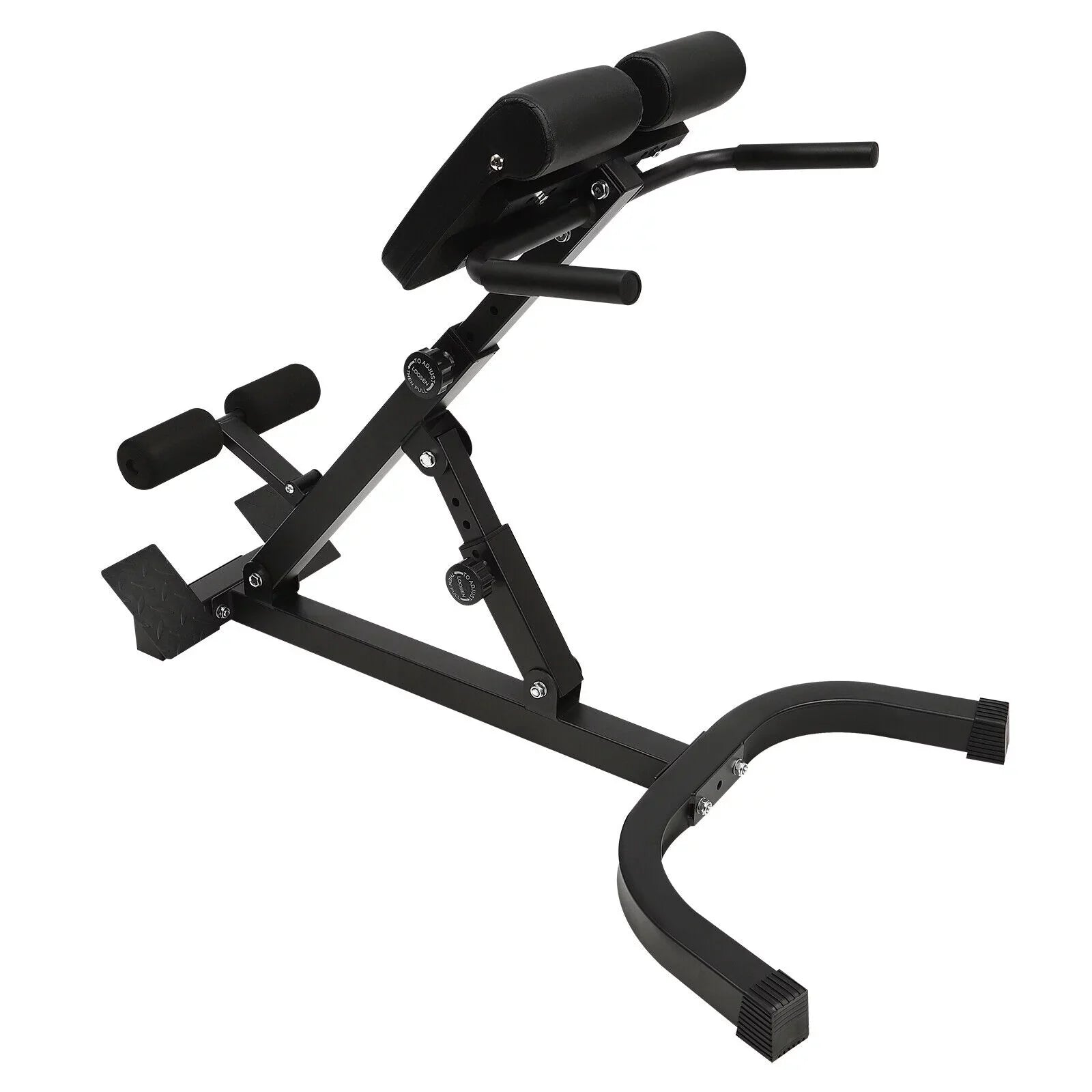5 Position Tilt Angle Roman Chair Back Extension Machine, Hyperextension Bench W/ Angle Height Adjust 150kg/330lbs