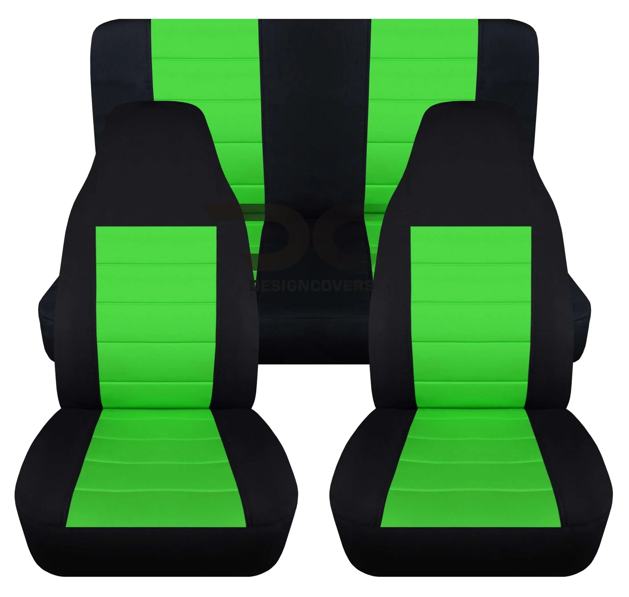 Coating Fitting with 2003-2006 Jeep Wrangler LJ : Black and Lime Green - Full Set