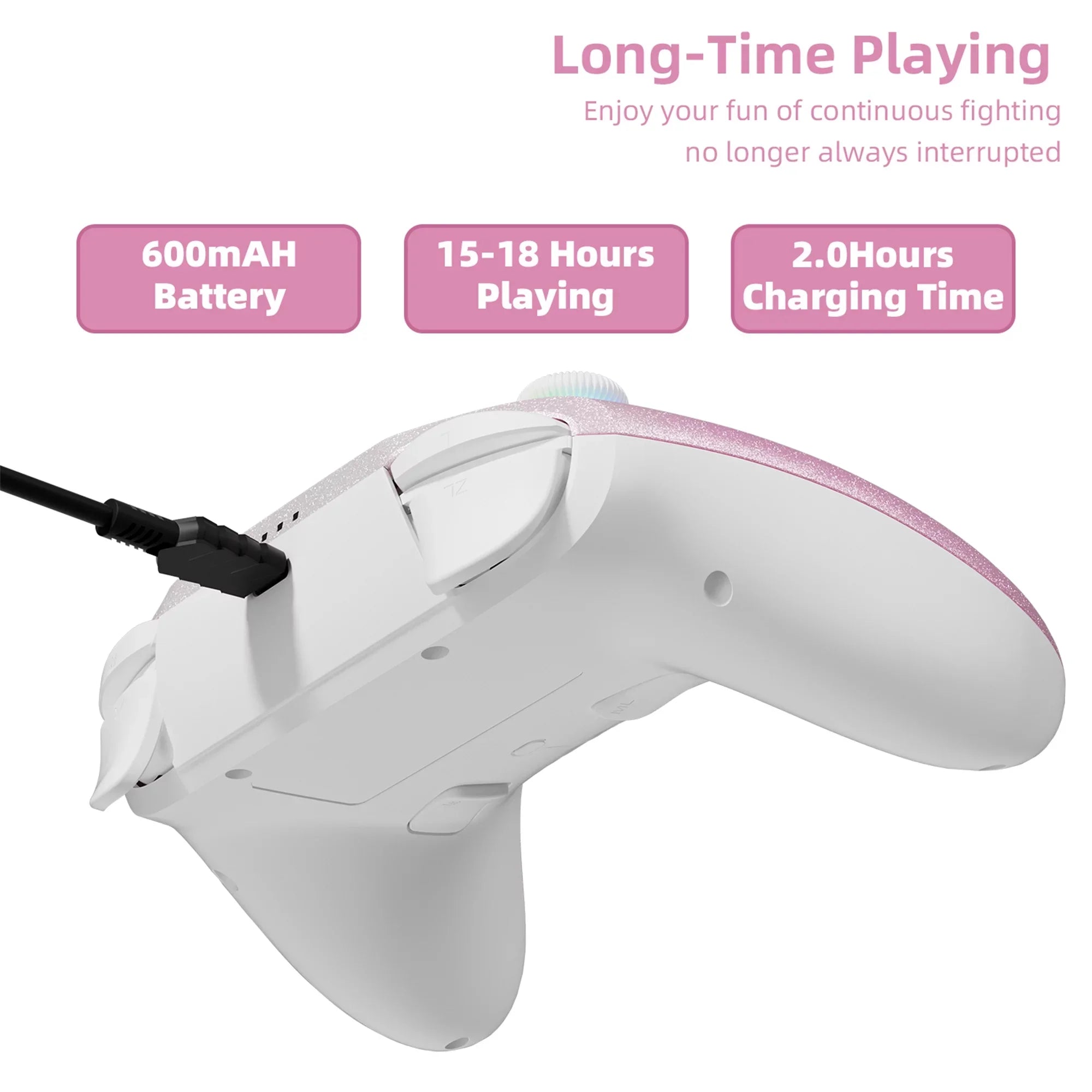 Pokémon Violet Game Disc and Upgraded Switch Pro Controller for Nintendo Switch/OLED/Lite, Wireless Switch Remote for PC/IOS/Android/Steam Pink