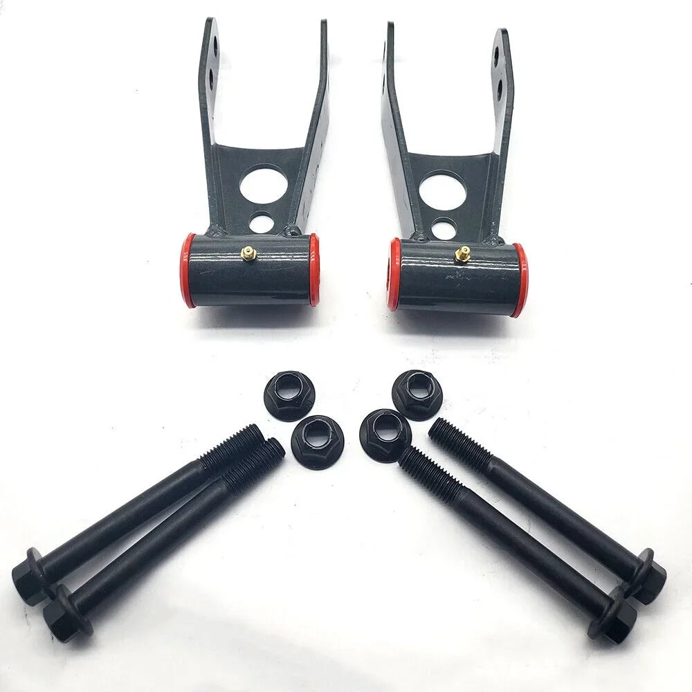 Hex Autoparts 1"-2 Rear Lift Shackles Adjustable For 84-01 Jeep Cherokee XJ Level Kit 2WD/4WD