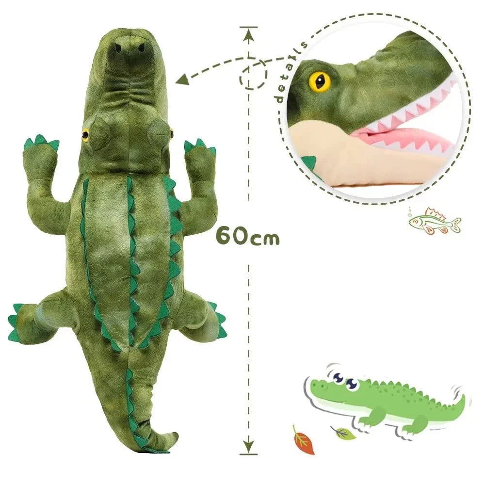 MaoGoLan 24" Alligator Mommy Stuffed Animal with 3 Baby Alligator and 3 Eggs Inside