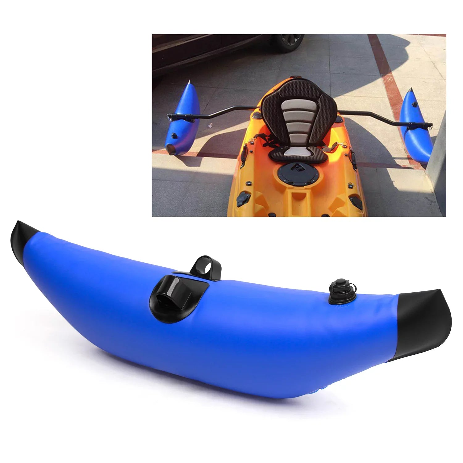 Aibecy Kayak Float,Inflatable Float With Float Stabilizer Kit Float With Sidekick Arms Rod Watercraft Pvc Inflatable Float With Sidekick Arms Sidekick Arms Rod Vessel Float Stabilizer Rod Ship Float Eryue