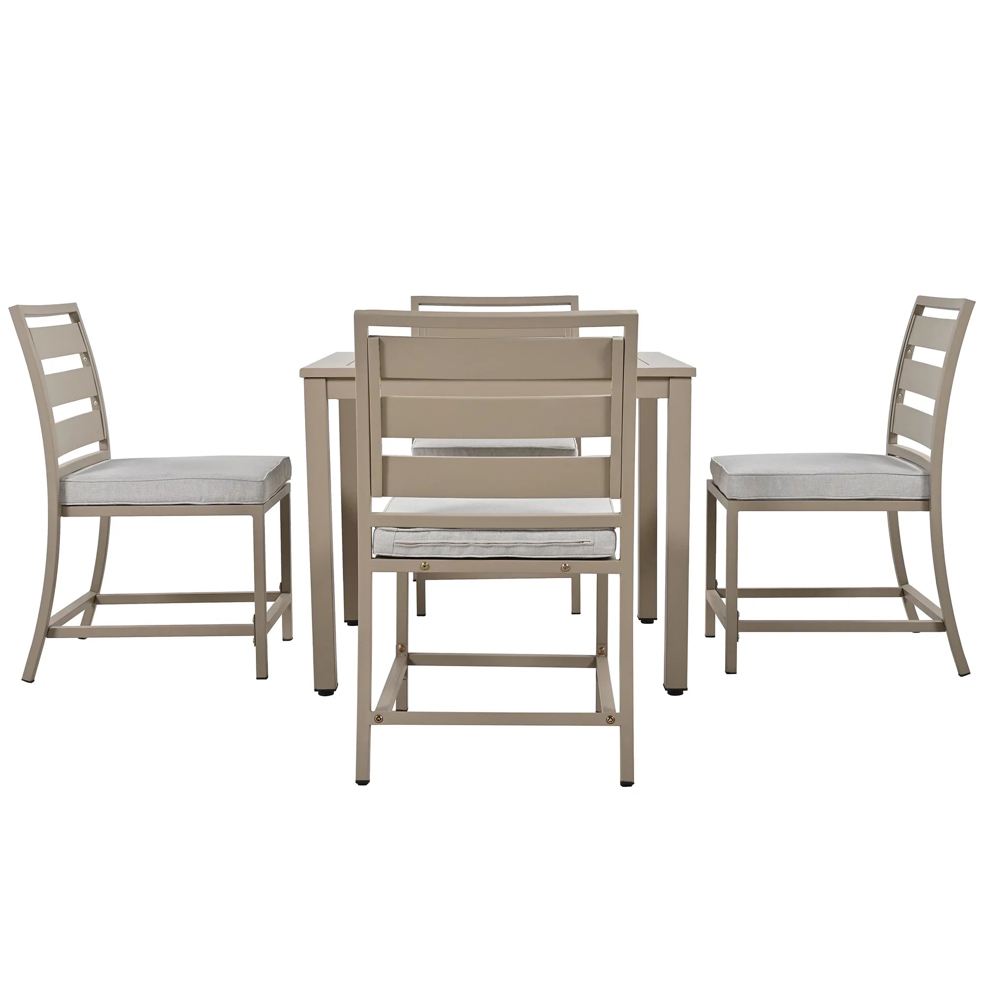 Outdoor four-person dining table and chairs are suitable for courtyards, balconies, lawns