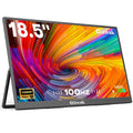 Oiiwak 18.5 inch Large Portable Monitor,100HZ Second Screen Extender for Laptop, 100% sRGB 1080P FHD IPS Frameless Travel Gaming Monitor, Dual Speakers, 180° Foldable Stand & VESA