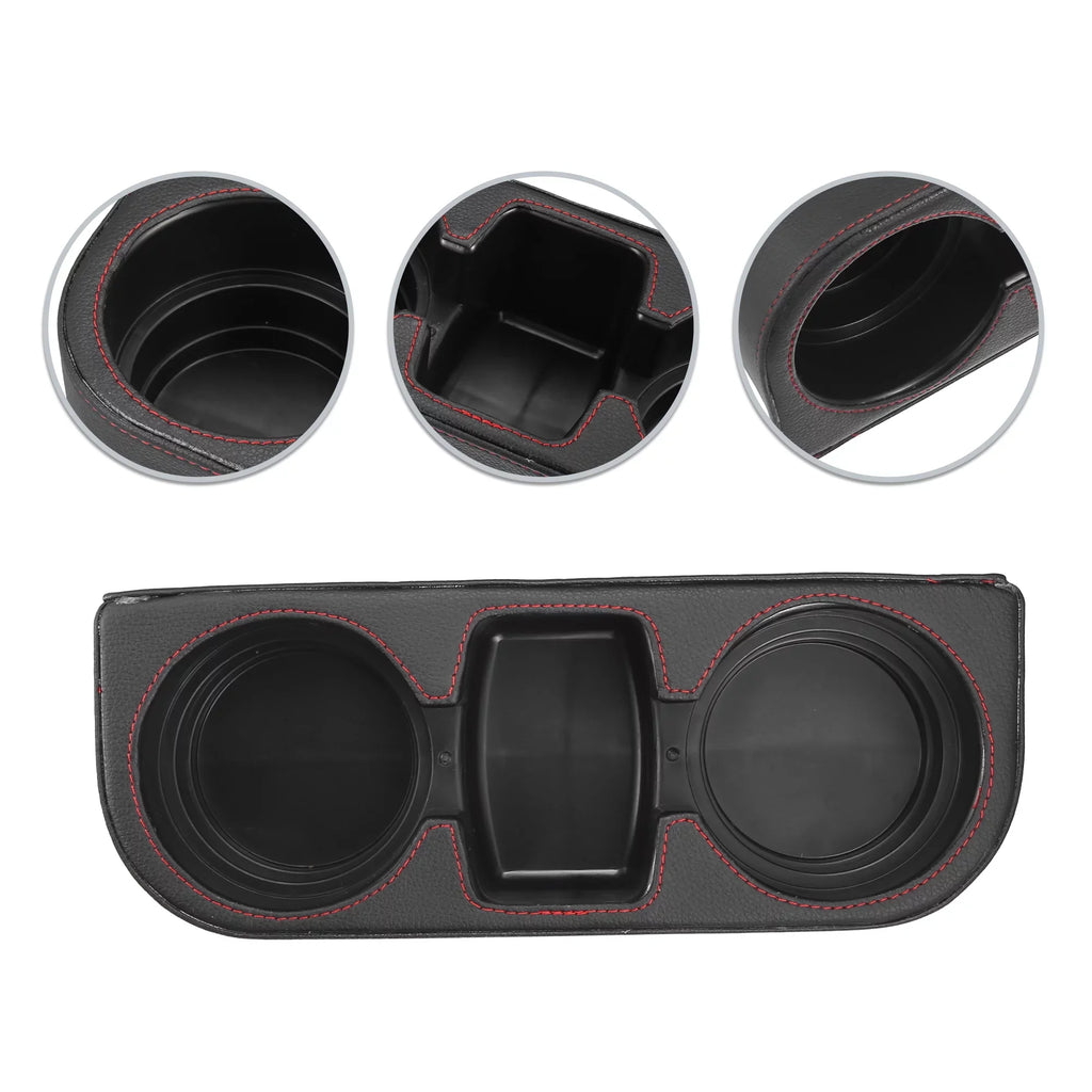 Car Seat Gap Filler Multi-function Cup Holder Car Seat Organizer Console Side Pocket Storage Box Black Red