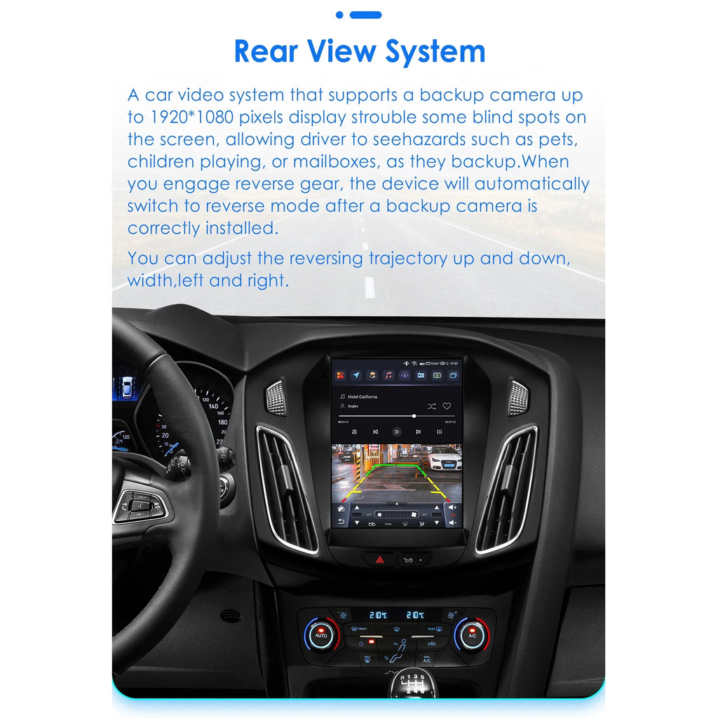 Apple Carplay Android 13.0 Wifi Bluetooth 4+32GB RDS 9.7" Car Stereo Radio Head Unit GPS Navigation Player For Ford Focus 2011 2012 2013 2014 2015 2016 2017 2018 2019