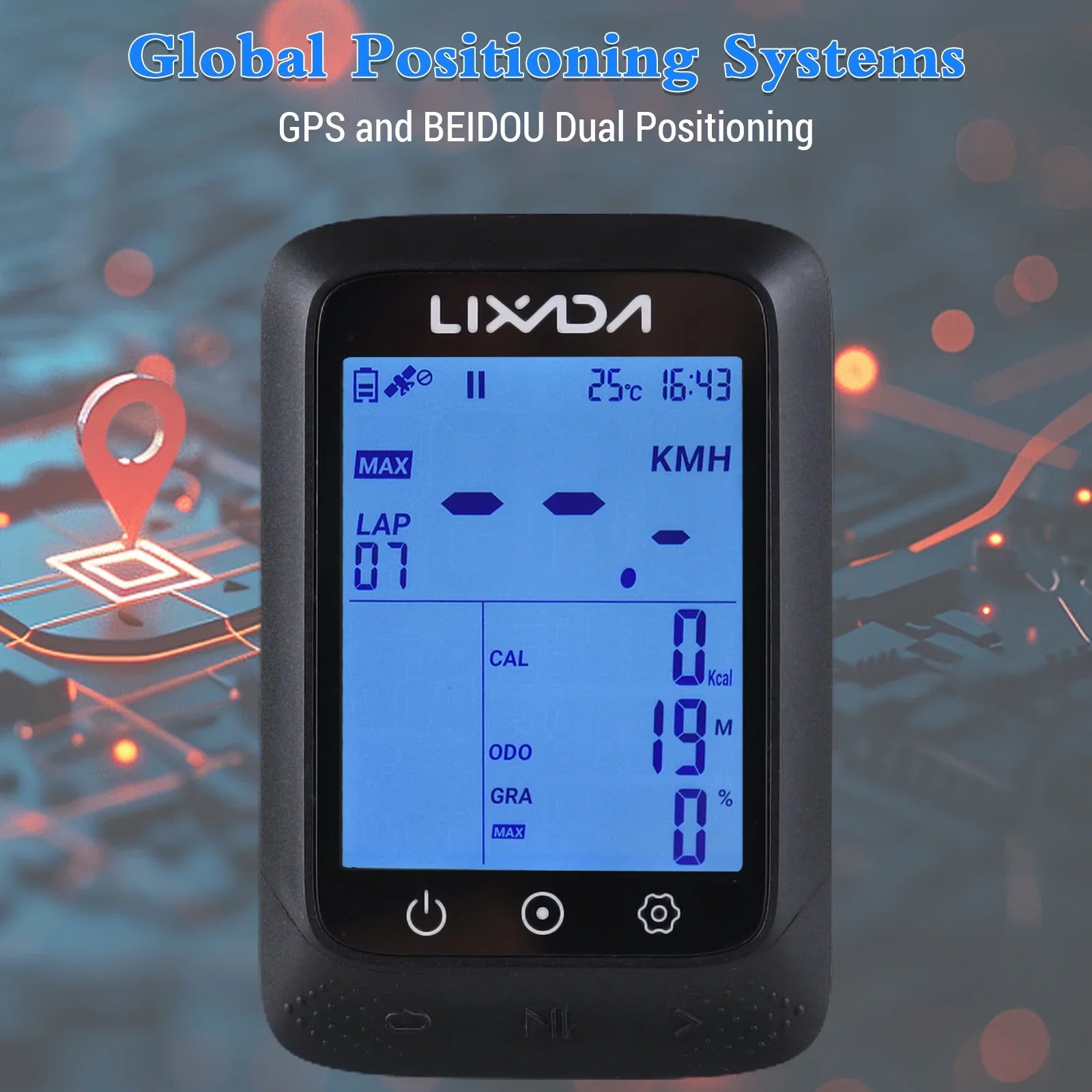 Aibecy Bike Computer with GPS Wireless Waterproof ANT+ Sensor and BT Connectivity, 2.3in Altitude Gradient, Strava APP Support