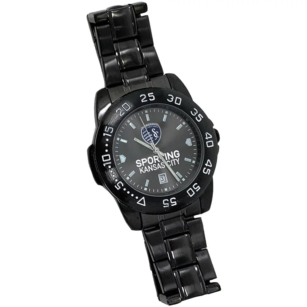 Game Time Men's San Jose Sharks Watch Fantom Black Steel Watch