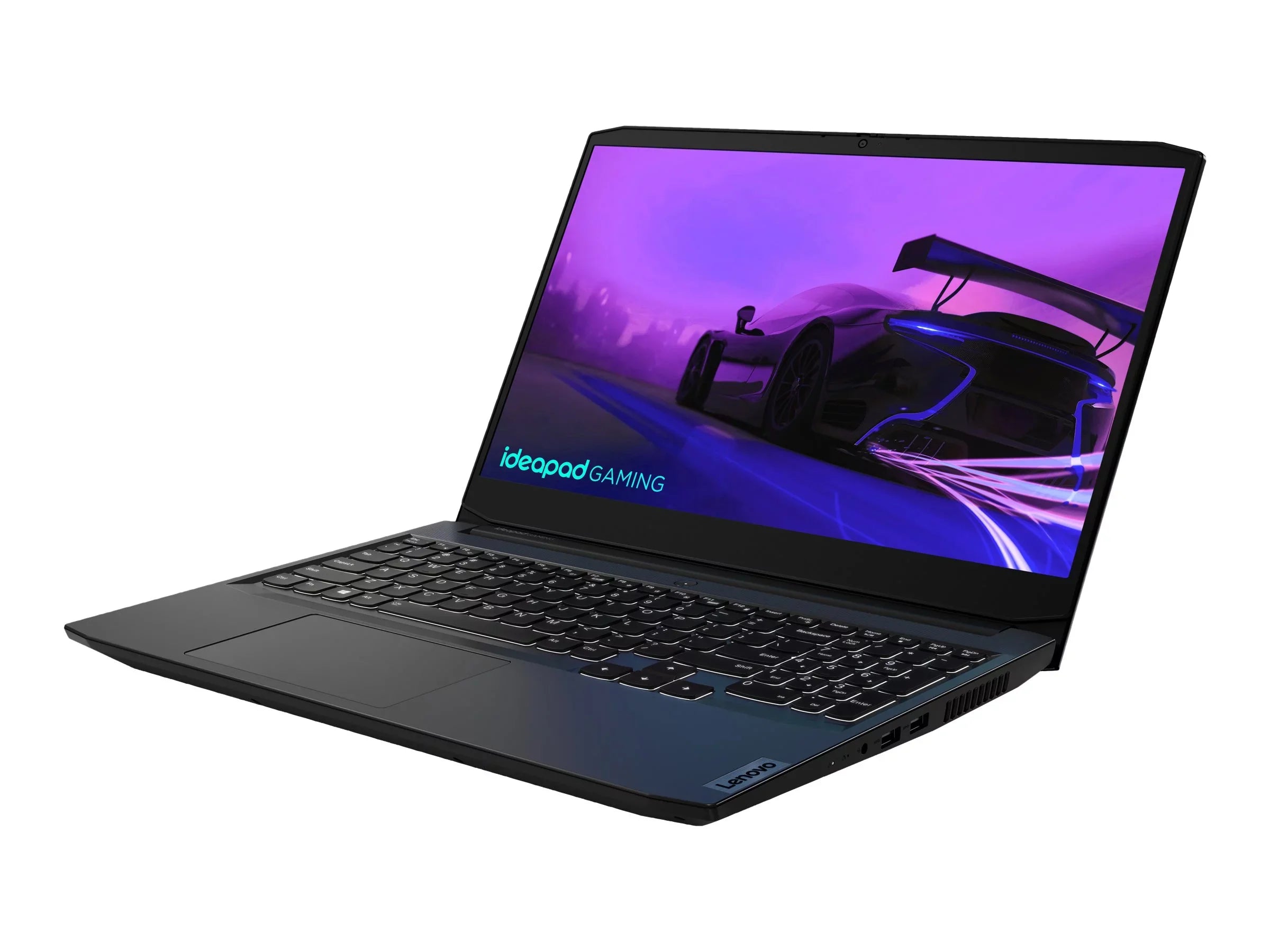 Lenovo IdeaPad Gaming 3 15ACH6 82K2 - 180-degree hinge design - AMD Ryzen 7 - 5800H / up to 4.4 GHz - Win 11 Home - GF RTX 3050 - 16 GB RAM - 512 GB SSD NVMe - 15.6" IPS 1920 x 1080 (Full HD) @ 120 Hz - 802.11a/b/g/n/ac/ax - shadow black - kbd: US