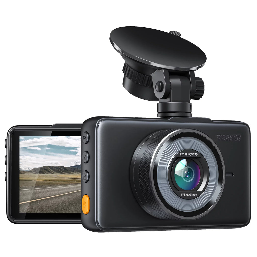 iZEEKER Dash Cam GD100 1080P Car Dash Camera, 3" LCD Screen 170° Wide Angle, G-Sensor, Accident Record, Loop Recording,Black