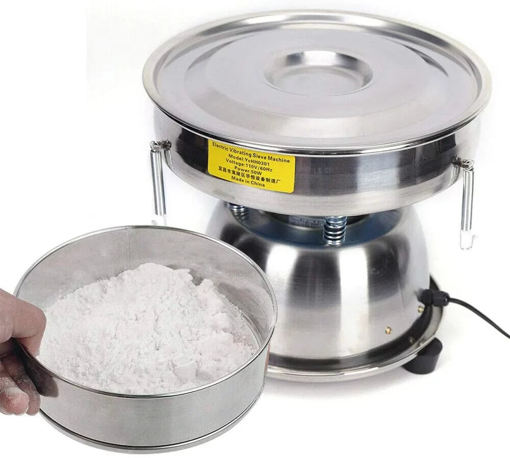 Electric Flour Sifter, Powder Vibration Sieve Machine Shaker Sifter for Commercial Home Kitchen Baking